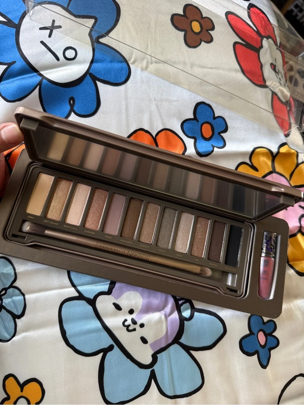 Urban Decay Naked 2 Palette NEW W Karma Brush & Lip Gloss Discontinued Authentic